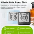thumbnail image 5 of Reloj de pared electrónico para baño Reloj de pared con cuenta atrás para temperatura y humedad, 5 of 5