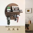 thumbnail image 4 of Portallaves decorativo de pared con estante y ganchos, soporte para gafas de sol, 4 of 7
