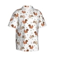thumbnail image 2 of Uemuo Rabbit And Squirrel Printed Regular Fit Short Sleeve Casual Hawaiian Shirt for Men,Aloha shirt,Tropical shirt,Floral print shirt,Vacation Beach shirt-Medium, 2 of 9