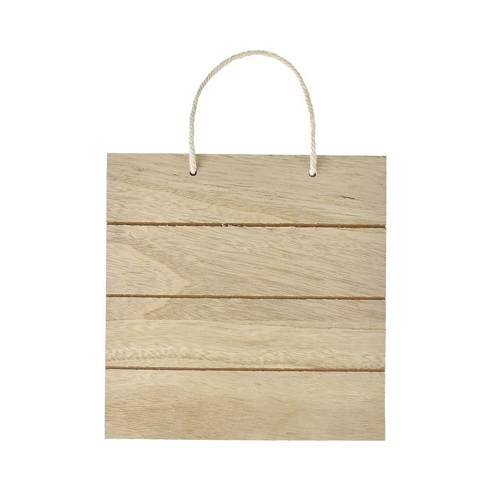 DIY Square SlatWall Hanger Plaque With Nautical Rope, 73/4Inch