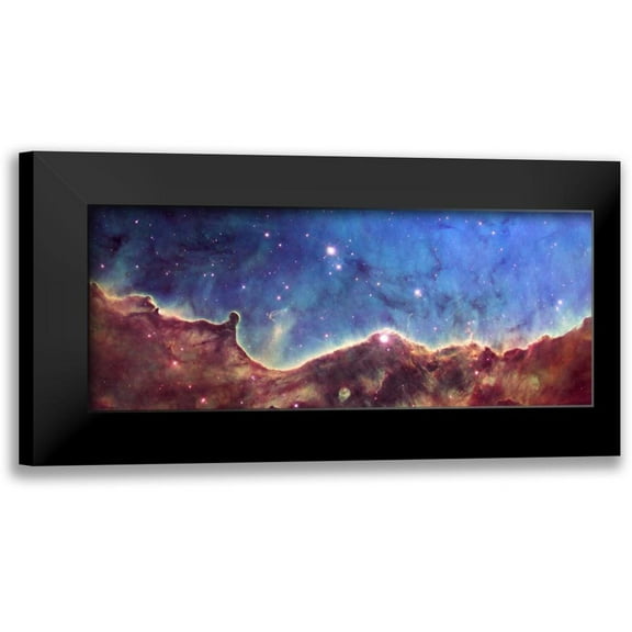 NASA 14x8 Black Modern Framed Museum Art Print Titled - Hubble Image of NGC 3324