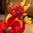 thumbnail image 5 of Red Golden Doll Toy Year Mascot Zodiac Stuffed Animal Soft Cute Home for Kids Adults Collectors, 5 of 7
