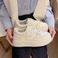 thumbnail image 2 of Zapatos blancos para mujer, estilo escolar, de verano, con suela gruesa, con plataforma, informales, combinables, para todo tipo de ocasiones, 2 of 6