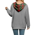 thumbnail image 5 of Women's Fashion Casual Christmas Print Pullover Long-Sleeve Sweatshirt for Holiday Season and Comfortable Athletic Wear,Gray,XL, 5 of 5