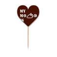 thumbnail image 1 of Dark humor Cloud tiempo Etiqueta del corazón de la bandera del palillo de dientes, 1 of 3