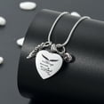 thumbnail image 3 of Heart Urn Necklace for Ashes Birthstones Cremation Jewelry for Ashes Stainless Steel Ash Necklace Memorial Ash Holder, 3 of 6