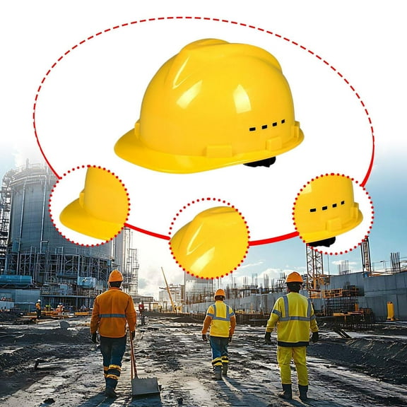 koolsoo Hard Hat Breathable Sturdy Construction Helmet for Outdoor Engineering Labor Yellow