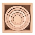 thumbnail image 2 of Bloques de construcción,Juguetes de bloques de construcción de anidación de arco iris de madera,Puzzle Stacker Equilibrio Juego Juguete de aprendizaje,Geometría Bloques de madera, 2 of 9
