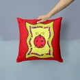 thumbnail image 2 of Carolines Treasures LD6046PW1414 14 x 14 in. Lady Bug Decorative Fabric Pillow, 2 of 4