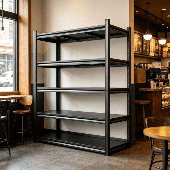 78"H Industrial 5-Tier Metal Garage Shelving, Adjustable Heavy Duty Storage Shelf Unit| Perfect for Organizing Warehouse, Basement, Pantry, Utility Room & Garage | 5 Tier, 36" W x 18" D x 78" H