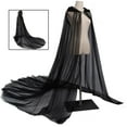 thumbnail image 1 of Capa con Capucha, rgo hasta El Suelo Horror Universal Suave Vintage Disfraz de Halloween para Mujeres Adultas Fiestas de Disfraces Negro Macarena Cabo largo con capucha, 1 of 8
