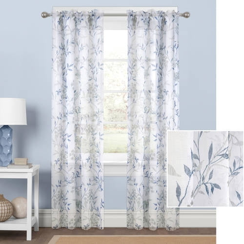 Better Homes and Gardens Springtime Gardens Sheer Curtain Panel