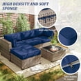 thumbnail image 5 of Pakunoda 9Pcs Outdoor Cushion Covers for Patio Furniture, Washable Reusable Outdoor Slipcovers for Cushions Replacement Cover with Zipper for Sofa Couch, Cover Only, Blue, 5 of 7