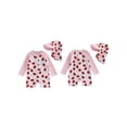 thumbnail image 2 of BemeyourBBs Toddler Baby Girl One Piece Swimsuit with Hat Infant Baby Bathing Suit Rash Guard Strawberry Bow Cherry Print Long Sleeves Front Zipper Swimwear Summer Beachwear, 2 of 9