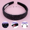thumbnail image 4 of Nvzi Diadema ancha brillante, lindos accesorios para el cabello, diadema gruesa con brillos, 4 of 4