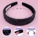 thumbnail image 4 of Nvzi Diadema ancha brillante, lindos accesorios para el cabello, diadema gruesa con brillos, 4 of 4