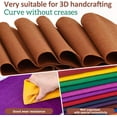 thumbnail image 4 of 12 Rolls 8"x35"(20.5x90cm) 1.4mm Thick Soft Felt Fabric Sheet 12 Assorted Dark Rainbow Series Colors Felt Pack Pastel Felt Sheets for DIY Craft Sewing Squares Nonwoven Patchwork, 4 of 7