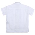 thumbnail image 3 of 9 Crowns Essentials Boys' Guayabera Button Down Shirt (White, 6), 3 of 3