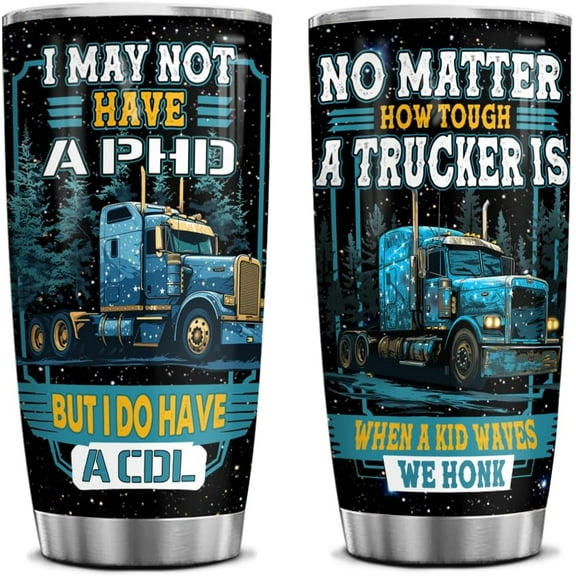 Truck Driver Gifts For Men 20 Oz Tumblers, Trucker Gifts Cups, Cool Gifts For Truck Drivers, Truck Driver Accessories, Gifts For Truck Drivers Men, Semi Truck Accessories For Men Mugs