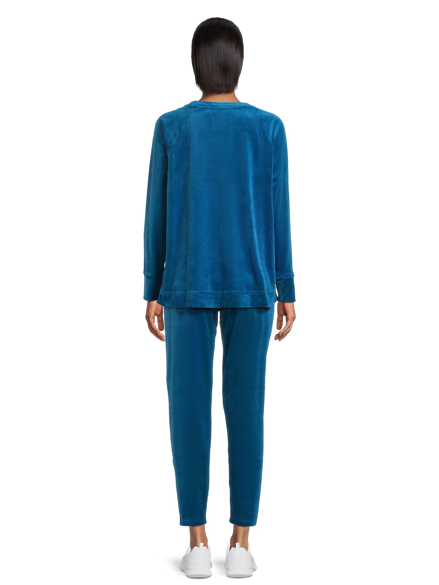 Time and Tru Women's Velour Top and Pants Set, 2-Piece, Sizes S-XXXL