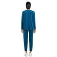 thumbnail image 4 of Time and Tru Women's Velour Top and Pants Set, 2-Piece, Sizes S-XXXL, 4 of 6