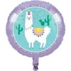 Online Party Sales Llama Party Metallic Balloon 18"