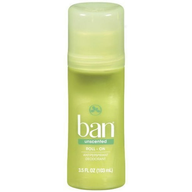 Ban RollOn Deodorant, Unscented 3.5 oz