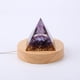 thumbnail image 2 of Pirámide de orgonita, amatista, peridoto, energía de cristal curativo, artesanías de orgón E Ehuebsd Libre de BPA, 2 of 8