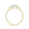 thumbnail image 2 of ANGARA IGI Certified Lab Grown 1.17 Ct Diamond Three Stone Ring for Women in 14K Yellow Gold (Size-7x5mm| Color-F-G| Clarity-VS) | April Birthstone, Anniversary, Jewelry Gift for Women | Diamond Ring, 2 of 8
