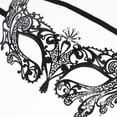 thumbnail image 2 of Moda de lujo estilo veneciano de Diamante de metal de filigrana de la máscara para la boda / partido / festival (Negro), 2 of 5