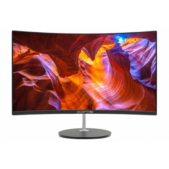 Sceptre Curved 27" 75Hz LED Monitor HDMI VGA Build-In Speakers, EDGE-LESS Metal Black 2019 (C275W-1920RN)
