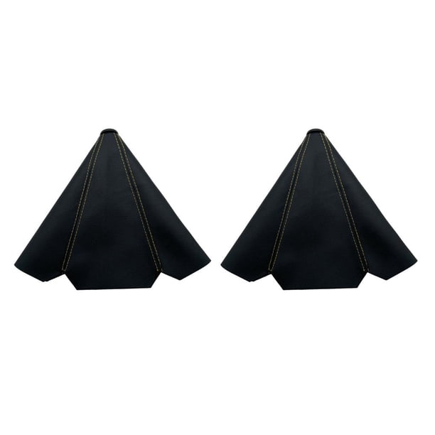 Scienceny Collar de palanca de cambios de coche, cubierta de palanca de cambios Interior a prueba de polvo, Protector de palo de perilla de automóvil, Línea amarilla 2piezas Scienceny CBP457536