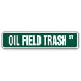 thumbnail image 1 of Oil Field Trash Rue Signe Roughnecks Forage rigs Travailleur Texas Intérieur / Extérieur Â 36" de Large, 1 of 1
