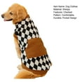 thumbnail image 7 of comerut Dog Clothes Checked Pattern Two-leg Design Dog Clothing with Pockets Soft Warm Comfortable Pet Pullover Pet Supplies, 7 of 7
