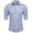 Dusty Blue White Striped, variant on Men's Casual Linen Button Down Shirt Chambray Plain Oxford Dress Shirt