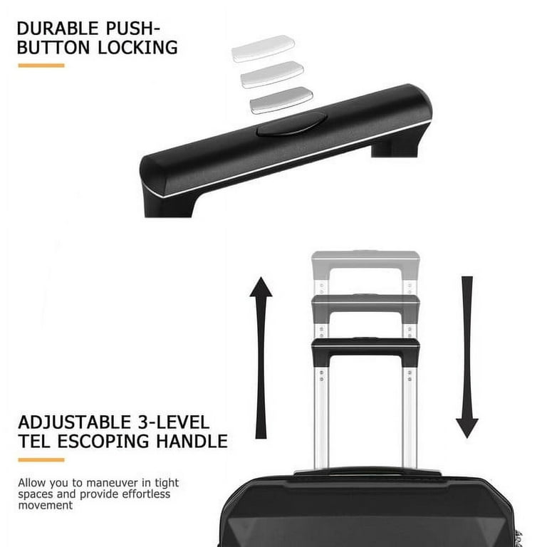 Hikolayae Rachel Collection - Three Piece Hardside Spinner Luggage
