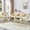 Beige, variant on 29" Counter Height Bar Stools Set of 2, Velvet Upholstered Kitchen Island Chairs, Gold Metal Leg, Ball Chain Back, Yellow Counter Stools for Restaurant Bar Kitchen Island