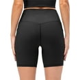 thumbnail image 4 of TRKIYQC Pantalones cortos de yoga para mujer, pantalones de levantamiento de cadera acanalados lisos, pantalones deportivos de cintura alta, pantalones cortos de entrenamiento de verano TRKIYQC perder, 4 of 5