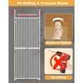 thumbnail image 4 of Lilypelle Extra Tall Cat Pet Gate, Adjustable 25.59"-28.35" Width 74.8-96.5 Inch Height, No Drilling Pressure Mounted, Walk Through Swing Safety Double Door Gate for Doorways, Stairs, Kitchen, House, 4 of 7