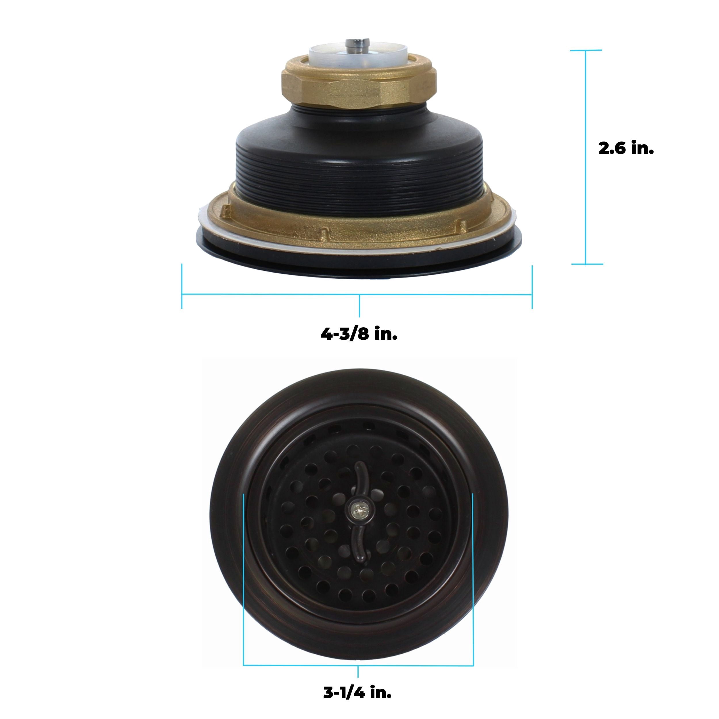 Mr. Scrappy  3.5" Drain Assembly with Basket Strainer, Oil-Rubbed Bronze 21-DSB-ORB