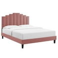 thumbnail image 2 of Modway Elise King Performance Velvet Platform Bed in Dusty Rose, 2 of 10
