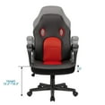 thumbnail image 6 of Lacoo Faux Leather Computer Gaming Chair Office Desk Chair with Lumbar Support, Red, 6 of 7