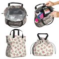 thumbnail image 2 of Pioneer Flower Floral Print Pattern Drawstring Lunch Bag Women - Drawstring Lunch Bag Insulated for Work Office - Stain-Resistant Large Lunchbags for Women with Multi-Pockets, 2 of 6