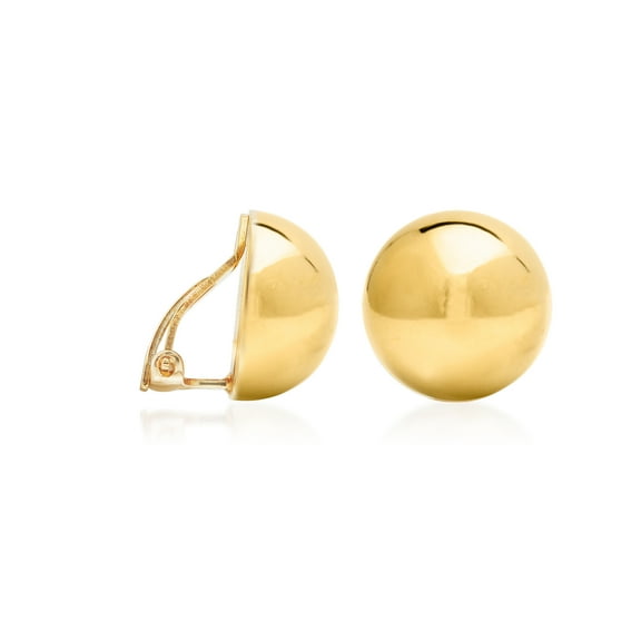 Ross-Simons Italian 14mm 18kt Gold Over Sterling Dome Clip-On Earrings, Women's, Adult