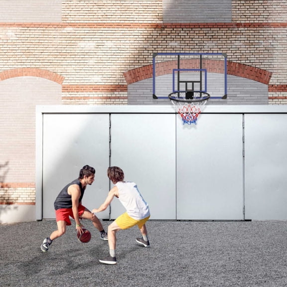 Wall-mounted Basketball 45 X 29 Inches Shatterproof Back, Folding Hoop, Durable Hoop All-weather Mesh for Indoor and Outdoor Use