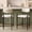 Armchair White, variant on Modern Chenille Counter Height Bar Stools Set of 2, Upholstered Bar Chairs with Gold Armrests, 26"H Cushioned Metal Frame Kitchen Island Chairs, Green