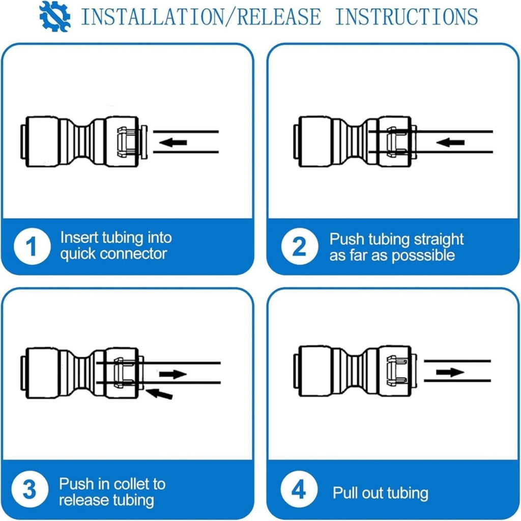 3/8inch Water Supply Pipe Kits Refrigerator Water Pipe Hose Connectors For Home Filtration Systems Easy Installation
