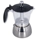 thumbnail image 3 of Cafetera de cocina de 6 tazas, cafetera moka con tapa de ABS transparente de acero inoxidable para el hogar y la oficina, 3 of 14