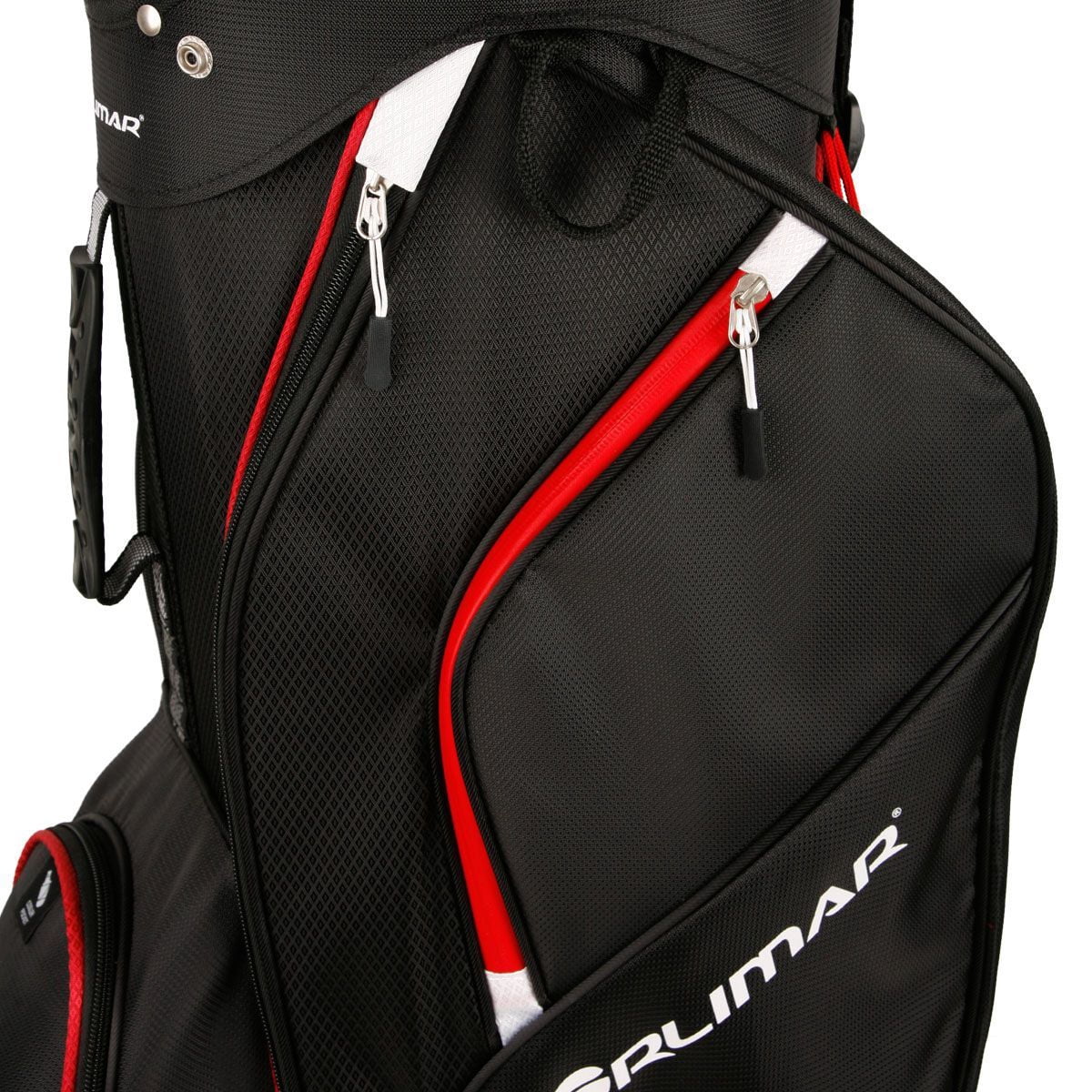 Orlimar Golf CRX 14.6 14-Way Divided Top Golf Cart Bag, Black/Red -
