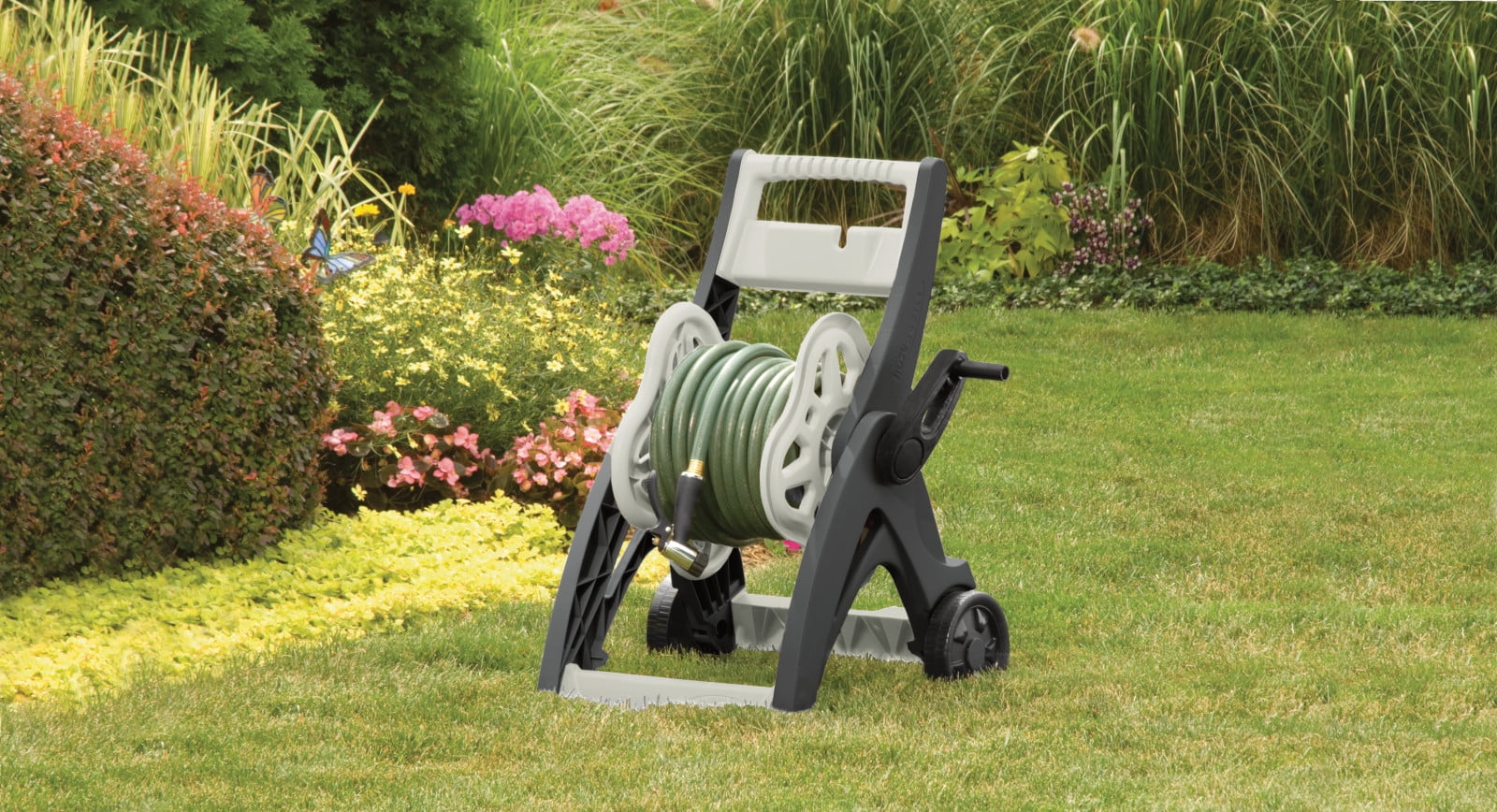 Suncast 175 ft. Hosemobile Hose Reel Cart, Mocha and Taupe 